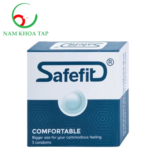 Bao cao su Safefit Comfortable S52 (3 cái) - Bao cao su ngừa thai hiệu quả