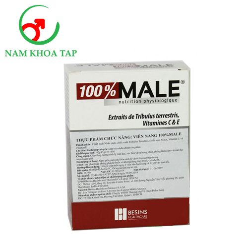 100% Male - Viên uống tăng cường sinh lý nam