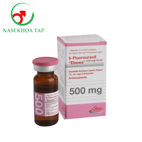 5-Fluorouracil “Ebewe” 500mg/10ml Ebewe Pharma - Dung dịch đậm đặc để pha dung dịch tiêm và tiêm truyền