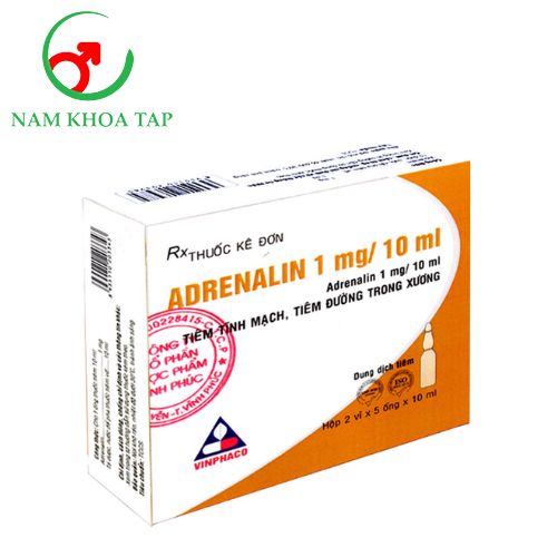 Adrenalin 1mg/10ml Vinpharco - Điều trị hồi sức tim phổ, cấp cứu sốc phản vệ và ngừng tim