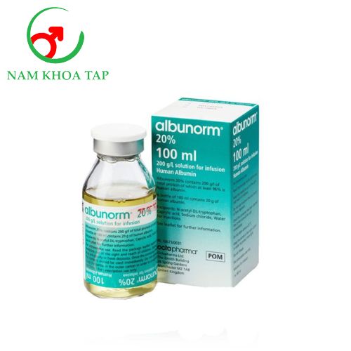 Albunorm 20% 100ml Octapharma - Điều trị cho trường hợp giảm thể tích huyết tương