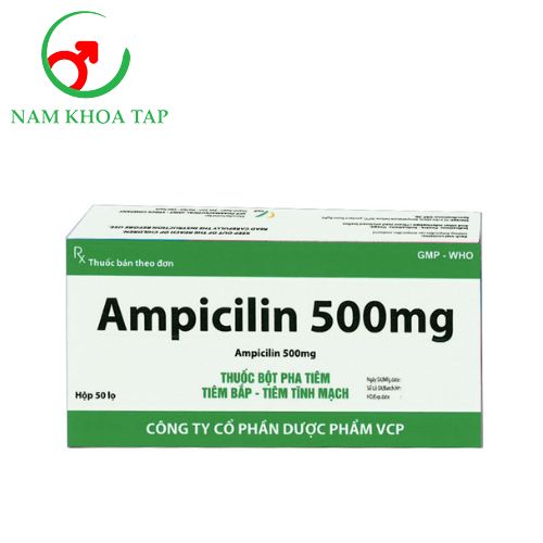 Ampicilin 500mg VCP - Điều trị viêm đường hô hấp, điều trị lậu, viêm màng não