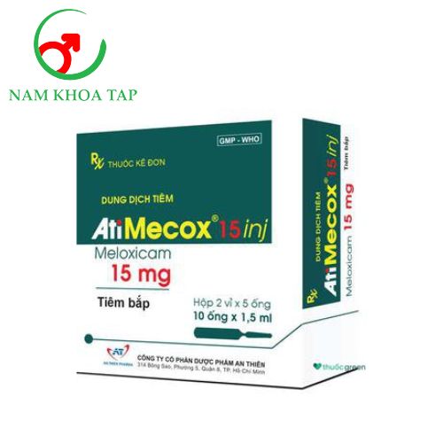 Atimecox 15 inj An Thiên - Điều trị cho các chứng viêm đau do viêm cột sống dính khớp, viêm khớp dạng thấp, thoái hoá khớp