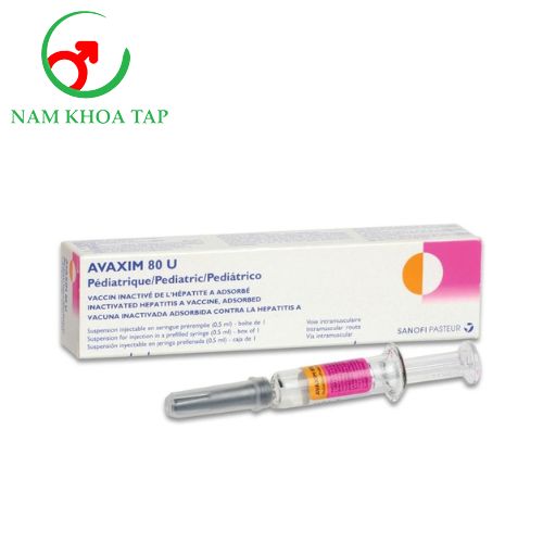 Avaxim 80U (Pediatric) Sanofi - Vắc xin phòng ngừa virus gây bệnh viêm gan siêu vi A