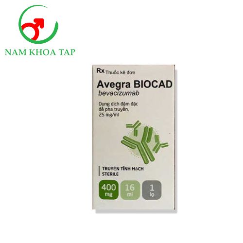 Avegra Biocad 400mg/16ml - Ức chế sự phát triển của khối u trong ung thư trực tràng và ung thư vú
