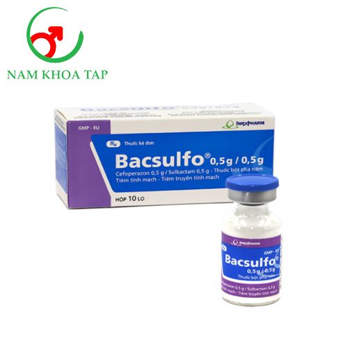 Bacsulfo 0,5g/0,5g Imexpharm - Điều trị các bệnh truyền nhiễm trùng gây ra bởi các vi khuẩn nhạy cảm