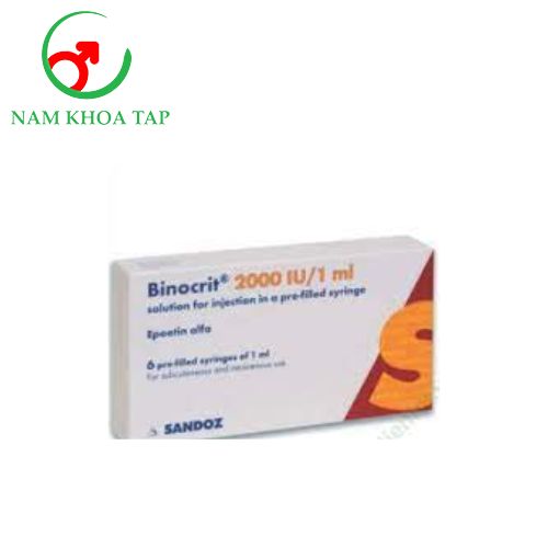 Binocrit 2000IU/1ml Sandoz - Gúp điều trị tình trạng thiếu máu ở bệnh nhân suy thận
