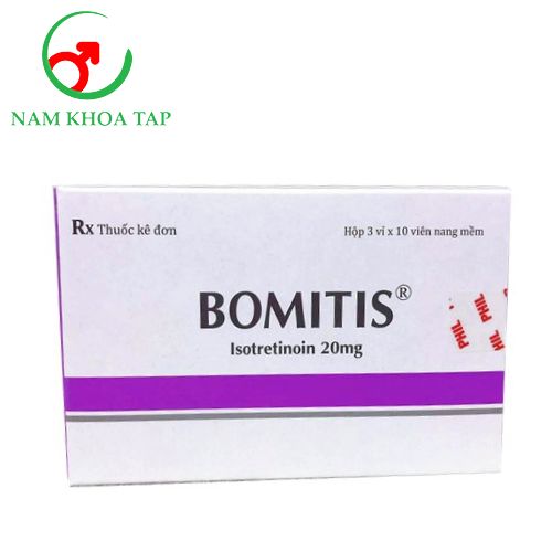 Bomitis 20mg Phil Inter Pharma - Điều trị các trường mụn trứng cá nặng