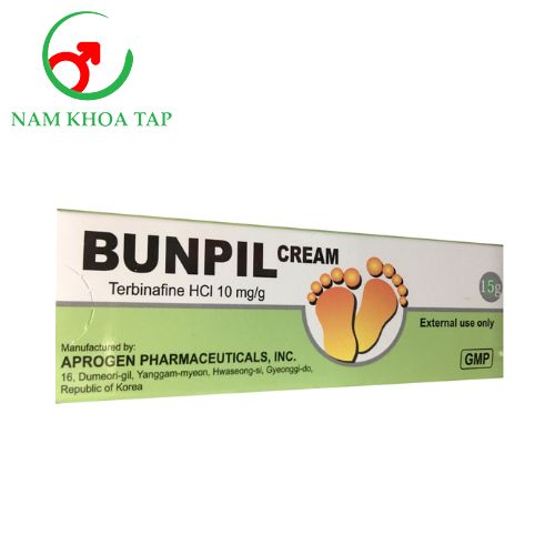 Bunpil Cream Aprogen Pharmaceuticals - Nhiễm nấm ở da, móng tay, móng chân
