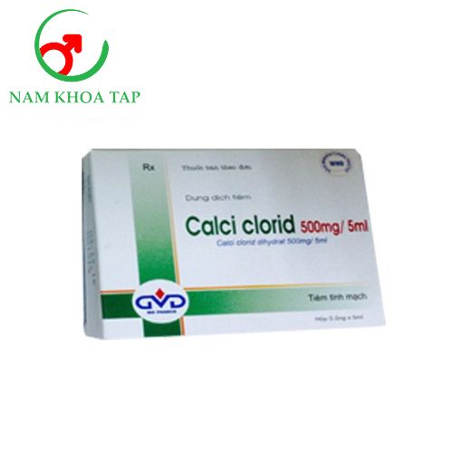 Calci clorid 500mg/ 5ml MD Pharco - Thuốc điều trị rối loạn thần kinh, loãng xương