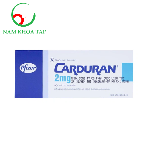 Carduran 2mg Pfizer - Thuốc điều trị tăng huyết áp và u xơ tiền liệt tuyến