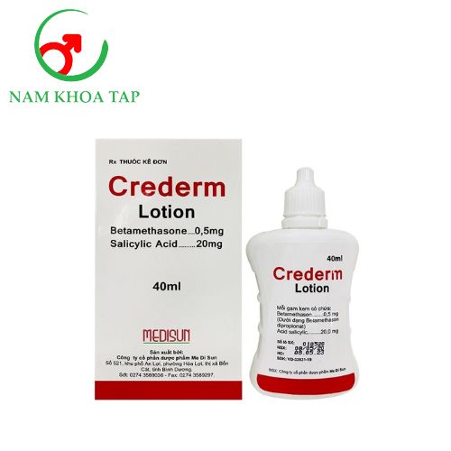 Crederm Lotion 40Ml MEDISUN - Làm giảm các biểu hiện viêm của bệnh ngoài da