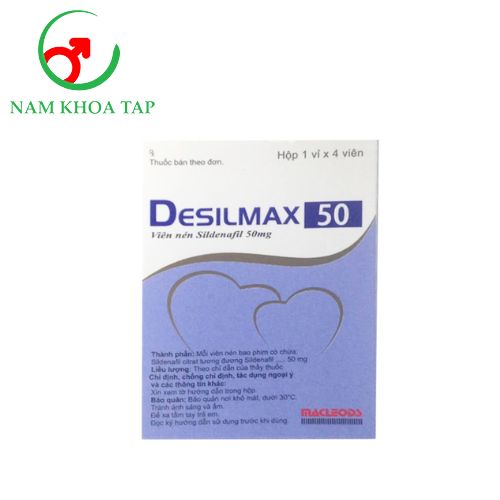 Desilmax 50 Macleods Pharm - Thuốc tăng cường sinh lý nam, thuốc cường dương