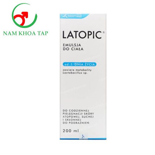 Latopic Body Emulsion 200ml Biomed - Nhũ tương dưỡng ẩm, dịu ngứa da dị ứng