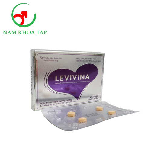 Levivina 10mg Hataphar - Điều trị rối loạn cương dương ở nam giới