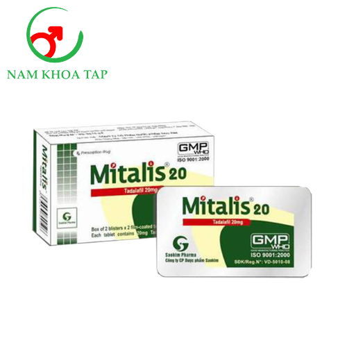 Mitalis 20 Sao Kim Pharma - Hỗ trợ điều trị rối loạn cương