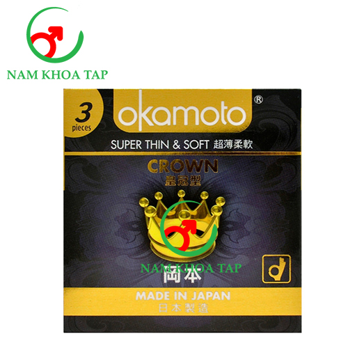 Okamoto Crown - Bao cao su vòng gai hộp 3 cái của Okamoto