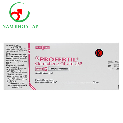 Profertil 50mg - Thuốc tăng chất lượng tinh trùng