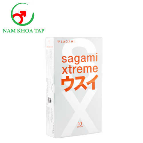 Bao cao su Sagami Superthin mỏng hộp 10 cái kiểu truyền thống