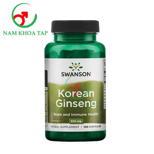 Swanson Korean Ginseng 500mg - Giúp tăng cường sức khỏe, sinh lý
