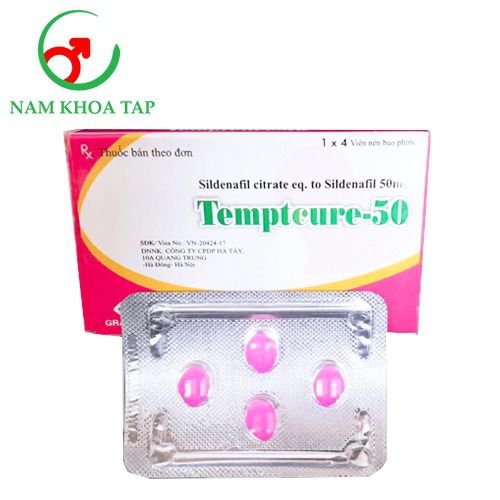 Temptcure-50 - Thuốc điều trị rối loạn cương dương hiệu quả của Ấn Độ