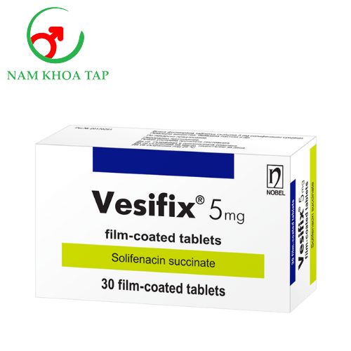 Vesifix 5mg Nobel - Điều trị chứng tiểu tiện không tự chủ