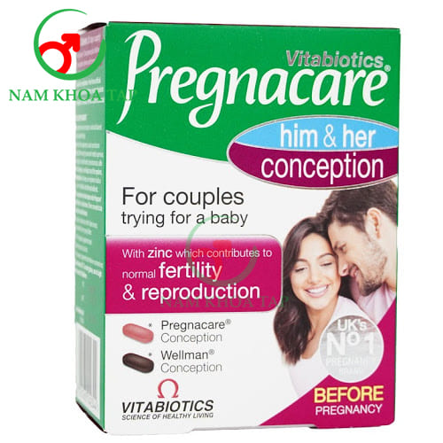 Vitabiotics Pregnacare Him & Her conception - Tăng cường sinh lực