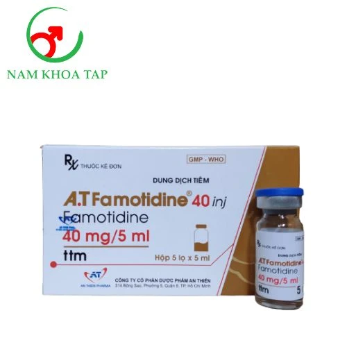 A.T Famotidin 40 inj Dược phẩm An Thiên - Tác dụng điều trị loét dạ dày và ruột