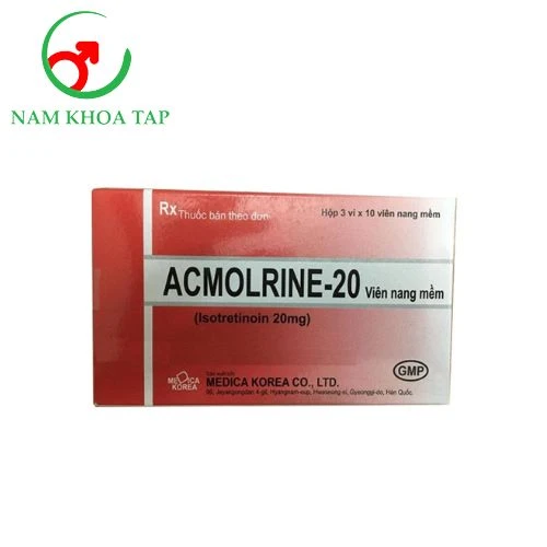 Acmolrine-20 Medica Korea - Tác dụng chống viêm dùng để đặc trị mụn trứng cá