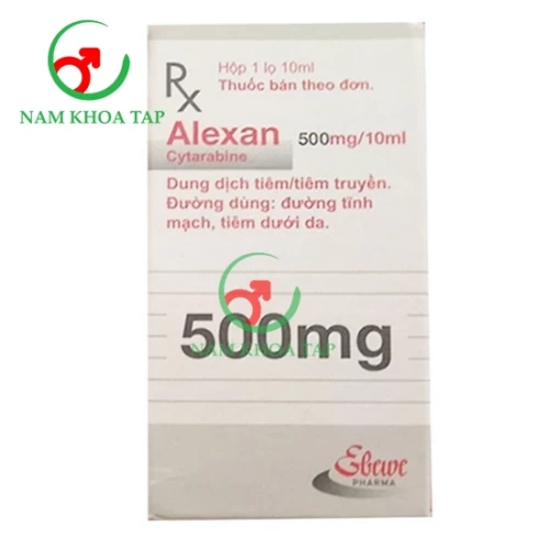 Alexan 500mg/10ml Ebewe - Giúp ức chế quá trình phát triển của các tế bào ung thư
