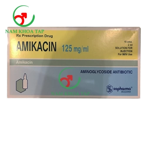 Amikacin 125mg/ml Sopharma - Thuốc điều trị nhiễm khuẩn ở người lớn, trẻ em