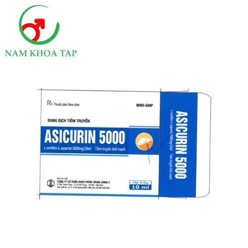 Asicurin 5000 Dopharma - Điều trị các rối loạn khởi phát trong tiền hôn mê gan, hôn mê gan