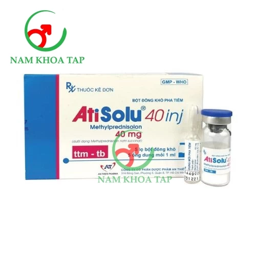 Atisolu 40 inj An Thiên - Điều trị cho các vấn đề như bệnh về da, viêm khớp, bệnh về dạ dày, hô hấp