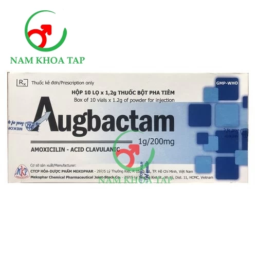 Augbactam 1g/200mg Mekophar - Điều trị trong thời gian ngắn các trường hợp nhiễm khuẩn