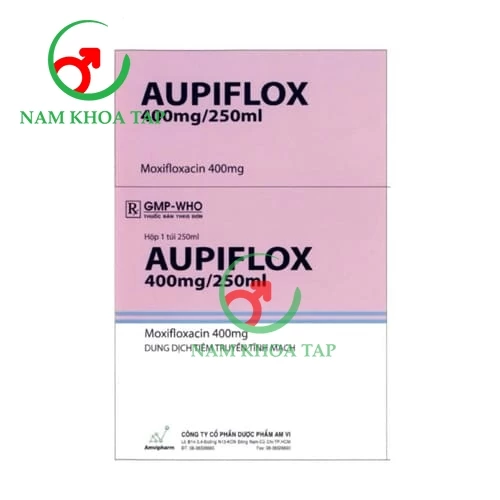 Aupiflox 400mg/250ml Amvipharm - Thuốc kháng sinh diệt khuẩn
