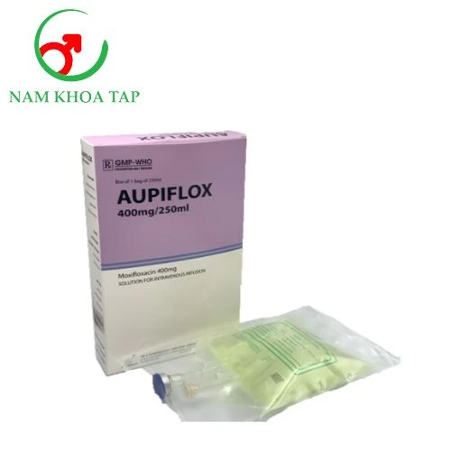 Aupiflox 400mg/250ml Amvipharm - Thuốc kháng sinh diệt khuẩn