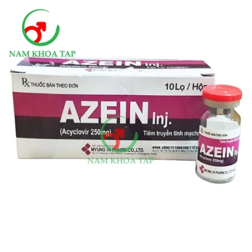 Azein Inj 250mg Myung In Pharm - Điều trị  nhiễm khuẩn do Herpes Simplex, Varicella Zoster và bệnh Zona