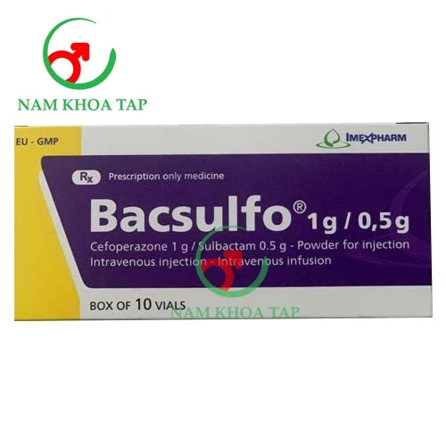 Bacsulfo 1g/0,5g Imexpharm - Điều trị bệnh do nhiễm khuẩn ở đường hô hấp, đường tiết niệu