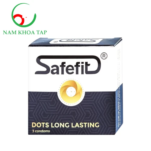 Bao cao su Safefit Dots Long Lasting S52 (3 cái) - Bao cao su có gân tăng cảm giác