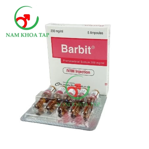 Barbit injection 200mg/ml Incepta Pharmaceuticals - Điều trị động kinh, được sử dụng như thuốc an thần