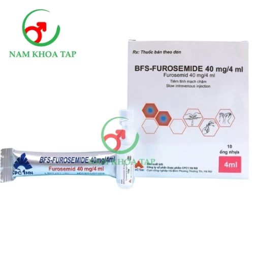 BFS-Furosemide 40mg/4ml CPC1 - Hỗ trợ điều trị Phù trong suy tim sung huyết, bệnh thận và xơ gan