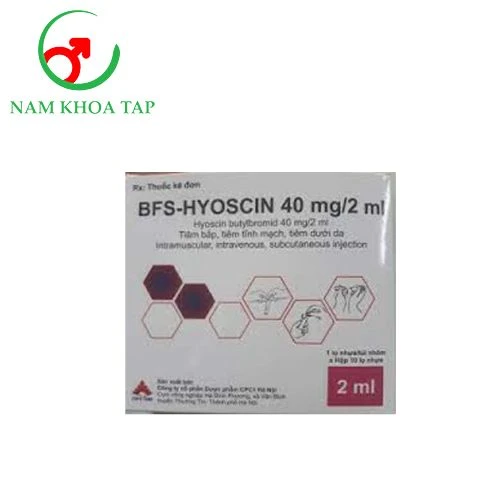 BFS-Hyoscin 40mg/2ml CPC1 - Điều trị co thắt dạ dày – ruột, co thắt đường mật và niệu- sinh dục cấp tính
