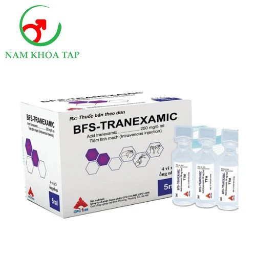 BFS-Tranexamic 500mg/10ml CPC1HN - Điều trị và phòng ngừa chảy máu kết hợp với tăng phân hủy fibrin