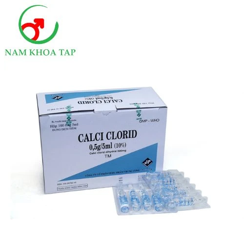 Calci clorid 0,5g/5ml Vidipha - Hỗ trợ các trường hợp cần tăng nhanh nồng độ ion calci trong máu
