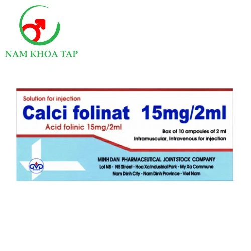 Calci folinat 15mg/2ml MD Pharco - Điều trị các trường hợp ngộ độc acid folic