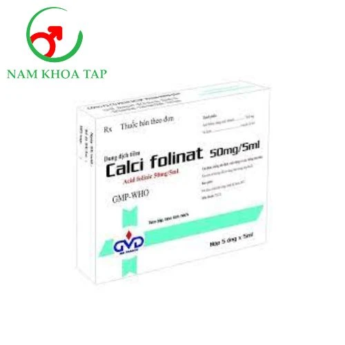Calci folinat 50mg/5ml MD Pharco - Điều trị thiếu máu nguyên hồng cầu khổng lồ