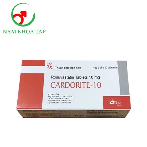 Cardorite - 10 Zim Laboratories - Điều trị chứng tăng cholesterol máu