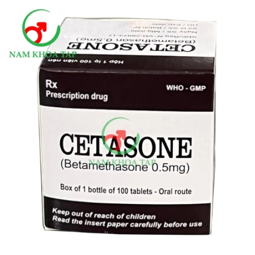Cetasone 0,5mg Pharbaco - Thuốc chống viêm và dị ứng hiệu quả