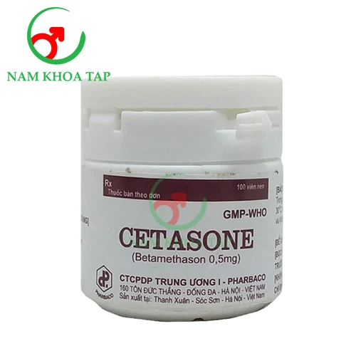 Cetasone 0,5mg Pharbaco - Thuốc chống viêm và dị ứng hiệu quả