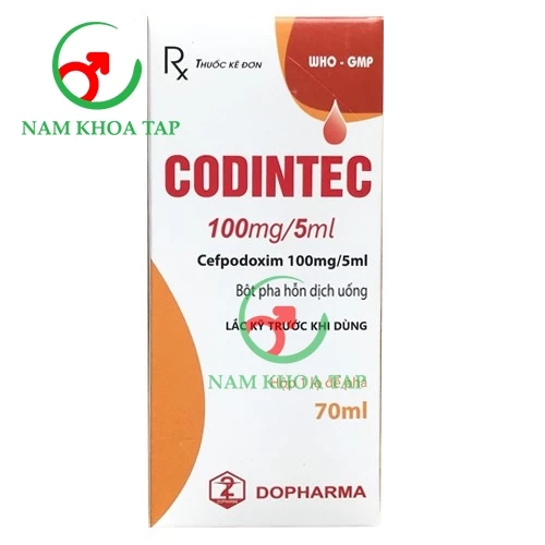 Codintec 100mg/5ml Dopharma (70ml) - Điều trị nhiễm khuẩn từ nhẹ đến trung bình